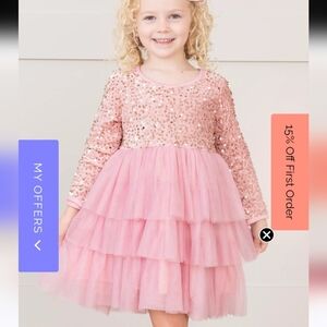 Marie Nicole Sparkle Party Triple Tiered Tulle Dress- 5